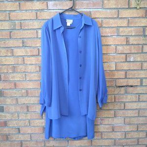 Pretty Vintage Silk Dress with Long Sleeve